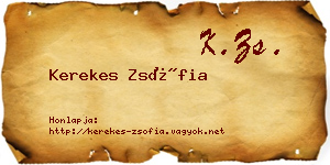 Kerekes Zsófia névjegykártya