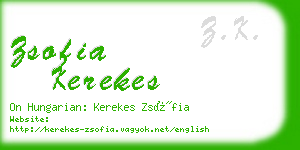 zsofia kerekes business card
